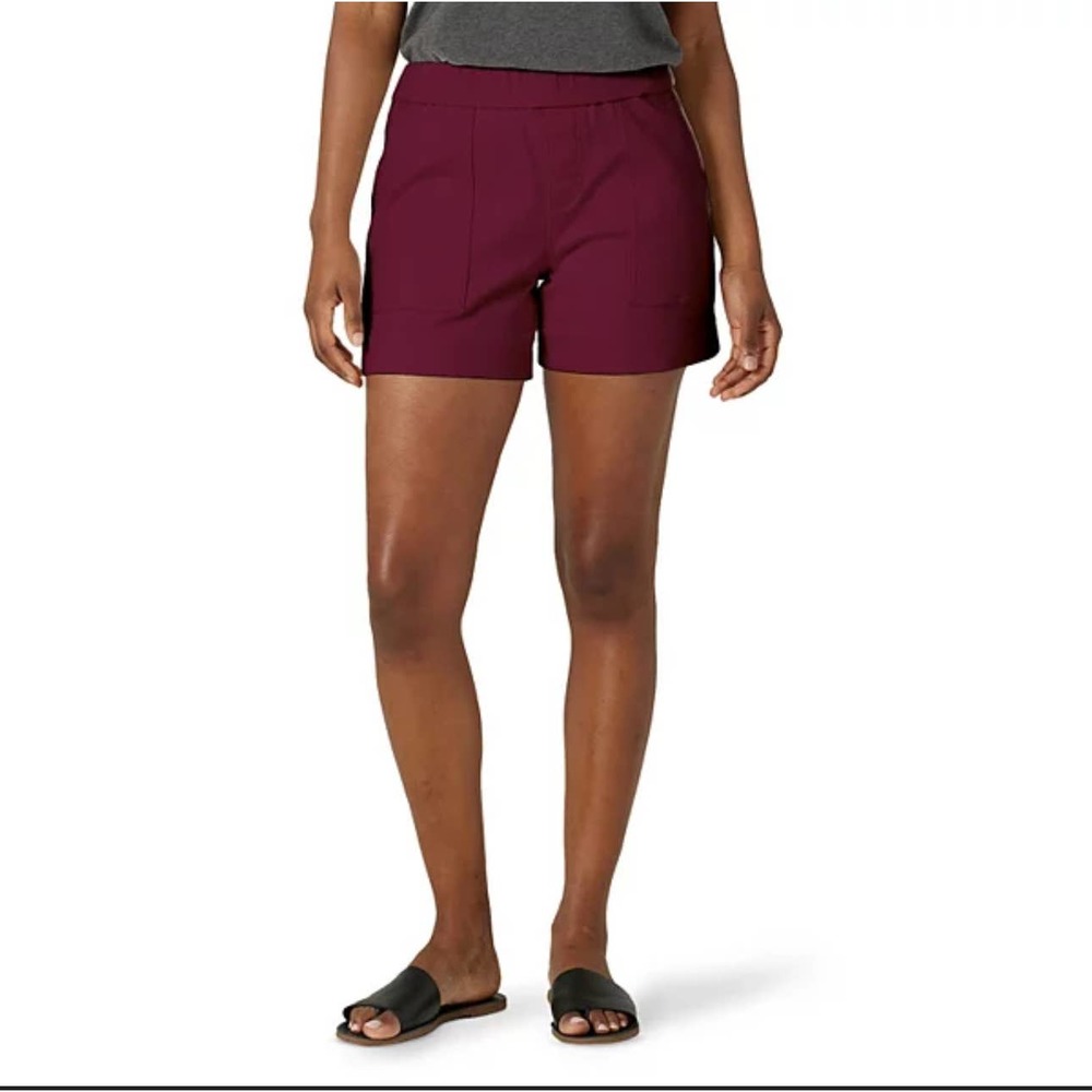 Women’s Lee Pull on Utility Shorts, Red, Size 8